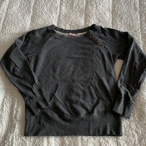 Roxy buttoned crewneck sweatshirt
